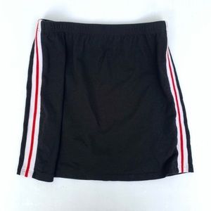 Brandy Melville Red, Navy blue and white pencil skirt